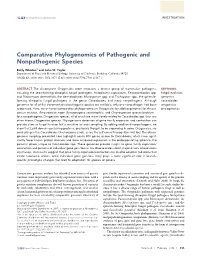 Comparative Phylogenomics of Pathogenic and Nonpathogenic Species