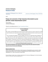 Design and Construction of High Temperature Thermoelectric Power Generator Module Characterisation System