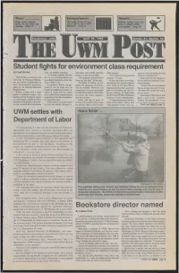 Student Fights for Environment Class Requirement UWM Settles With