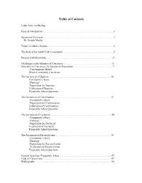 Table of Contents