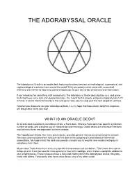 The Adorabyssal Oracle