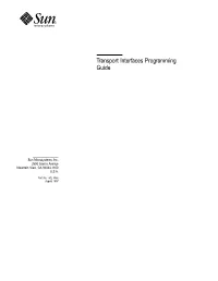 Transport Interfaces Programming Guide
