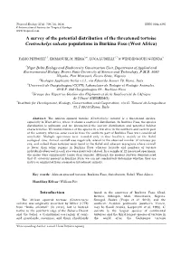 A Survey of the Potential Distribution of the Threatened Tortoise Centrochelys Sulcata Populations in Burkina Faso (West Africa)
