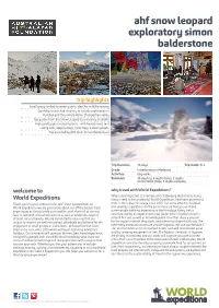 Ahf Snow Leopard Exploratory Simon Balderstone