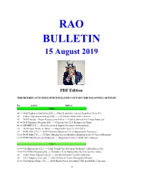 Bulletin 190815 (PDF Edition)