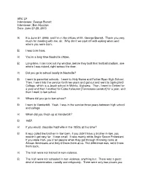 George Barrett Interviewer: Ben Houston Date: June 27-28, 2003