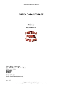 Green Data Storage