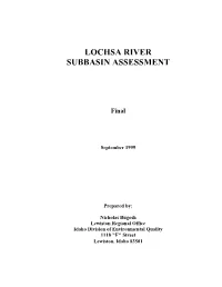 Lochsa River Subbasin Assessment