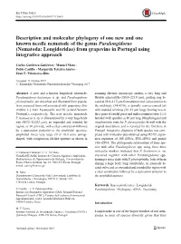 Nematoda: Longidoridae) from Grapevine in Portugal Using Integrative Approach