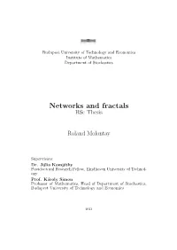 Networks and Fractals Bsc Thesis