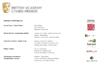 Nominees in 2014 (Page 1/6) Noddir Gan/ Sponsored By