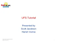 UFS Tutorial