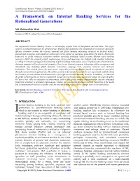 A Framework on Internet Banking Services for the Rationalized Generations