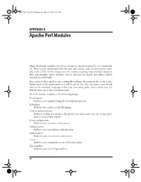 Appb: Apache Perl Modules