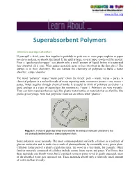 Superabsorbent Polymers