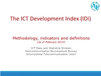 The ICT Development Index (IDI)