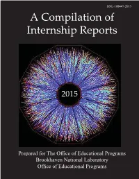 2015 Compilation of Internship Reports Iii Solubility of Perﬂ Uorocarbons Under Geothermal Conditions