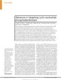 Advances in Targeting Cyclic Nucleotide Phosphodiesterases