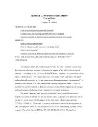 ALIMONY Vs. PROPERTY SETTLEMENT Pros and Cons by Gregory D