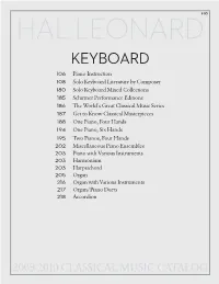 Keyboard: 6/18/09 3:51 PM Page 105 HAL LEONARD105 KEYBOARD