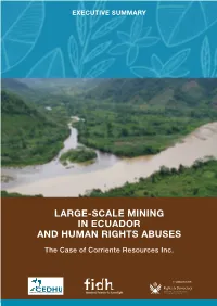 Large-Scale Mining in Ecuador and Human Rights Abuses