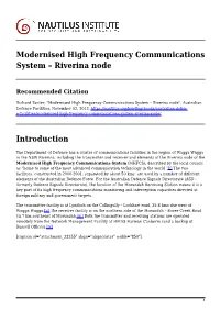 Modernised High Frequency Communications System – Riverina Node