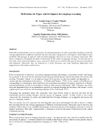 Motivation, Its Types, and Its Impacts in Language Learning