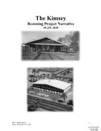 The Kimsey Rezoning Project Narrative 10-ZN-2020