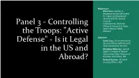 Active Defense: Definitions