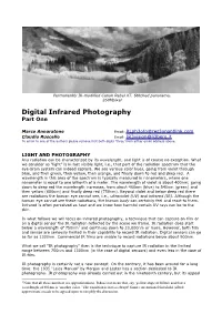 Digital Infrared Photography Part One