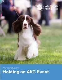 Holding an AKC Event