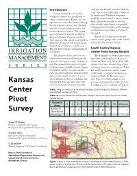 MF2870 Kansas Center Pivot Survey