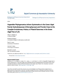 Organellar Phylogenomics Inform Systematics in the Green Algal