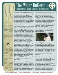 Special Maps Issue of the Water Bulletin