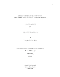 Composing Digital Community Spaces: Design and Literacy Practices In/Of the Archive