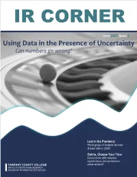 June 2021 Issue 2 Using Data in the Presence of Uncertainty Can Numbers Go Wrong?