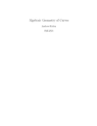 Algebraic Geometry of Curves