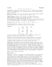 Cosalite Pb2bi2s5 C 2001-2005 Mineral Data Publishing, Version 1 Crystal Data: Orthorhombic