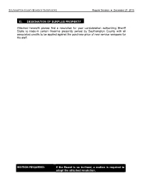 Designation of Surplus Property