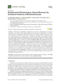 Displacement Monitoring in Airport Runways by Persistent Scatterers SAR Interferometry