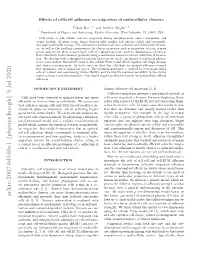 Effects of Cell-Cell Adhesion on Migration of Multicellular Clusters