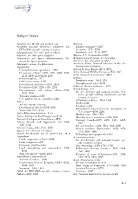 Subject Index