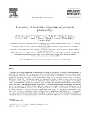 A Summary of Mechanistic Hypotheses of Gabapentin Pharmacology