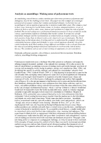 Analysis As Assemblage: Making Sense of Polysemous Texts