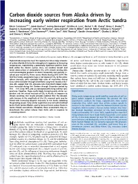 Carbon Dioxide Sources from Alaska Driven by Increasing Early Winter Respiration from Arctic Tundra