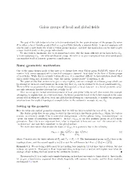 Galois Groups of Local and Global Fields