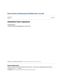 Generalized Cantor Expansions