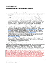 [MS-APDS-Diff]: Authentication Protocol Domain Support