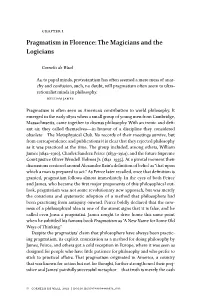 Pragmatism in Florence: the Magicians and the Logicians