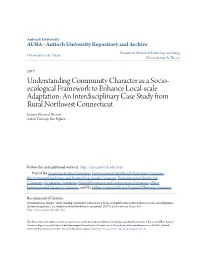 Understanding Community Character As a Socio-Ecological Framework To